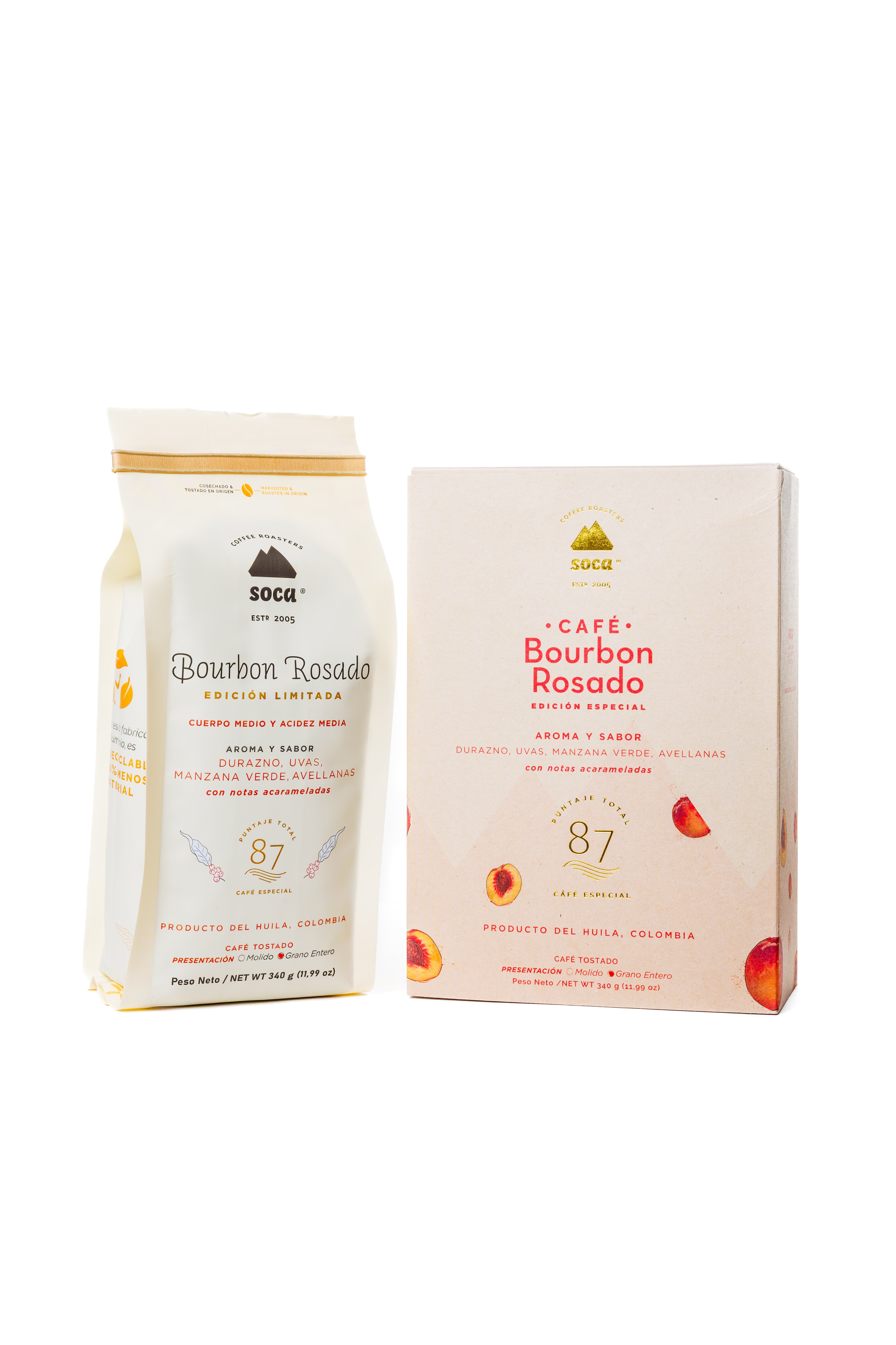 Café Microlote de temporada Bourbon Rosado 340 Gr