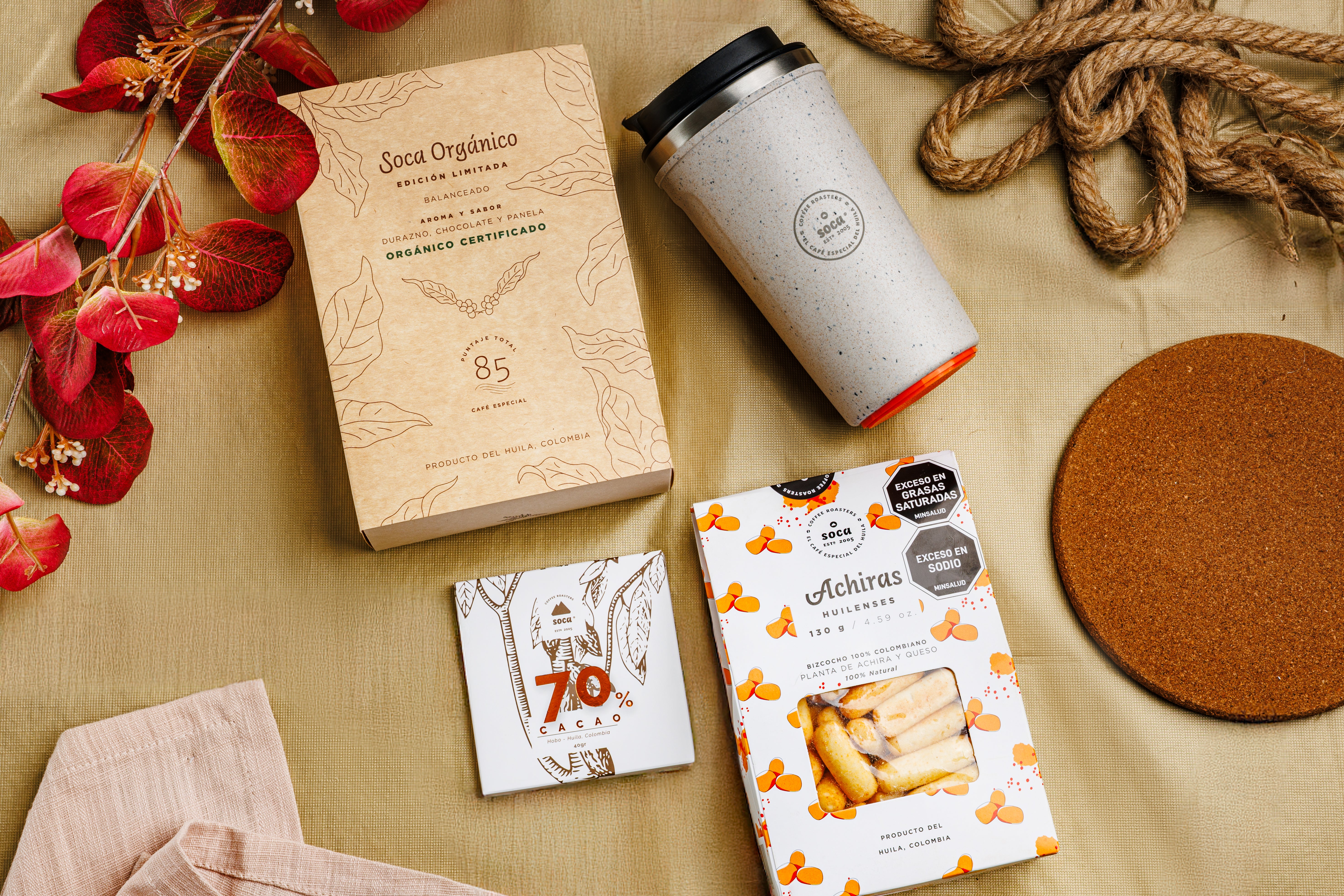 Kit orgánico + mug+ achiras + chocolatina